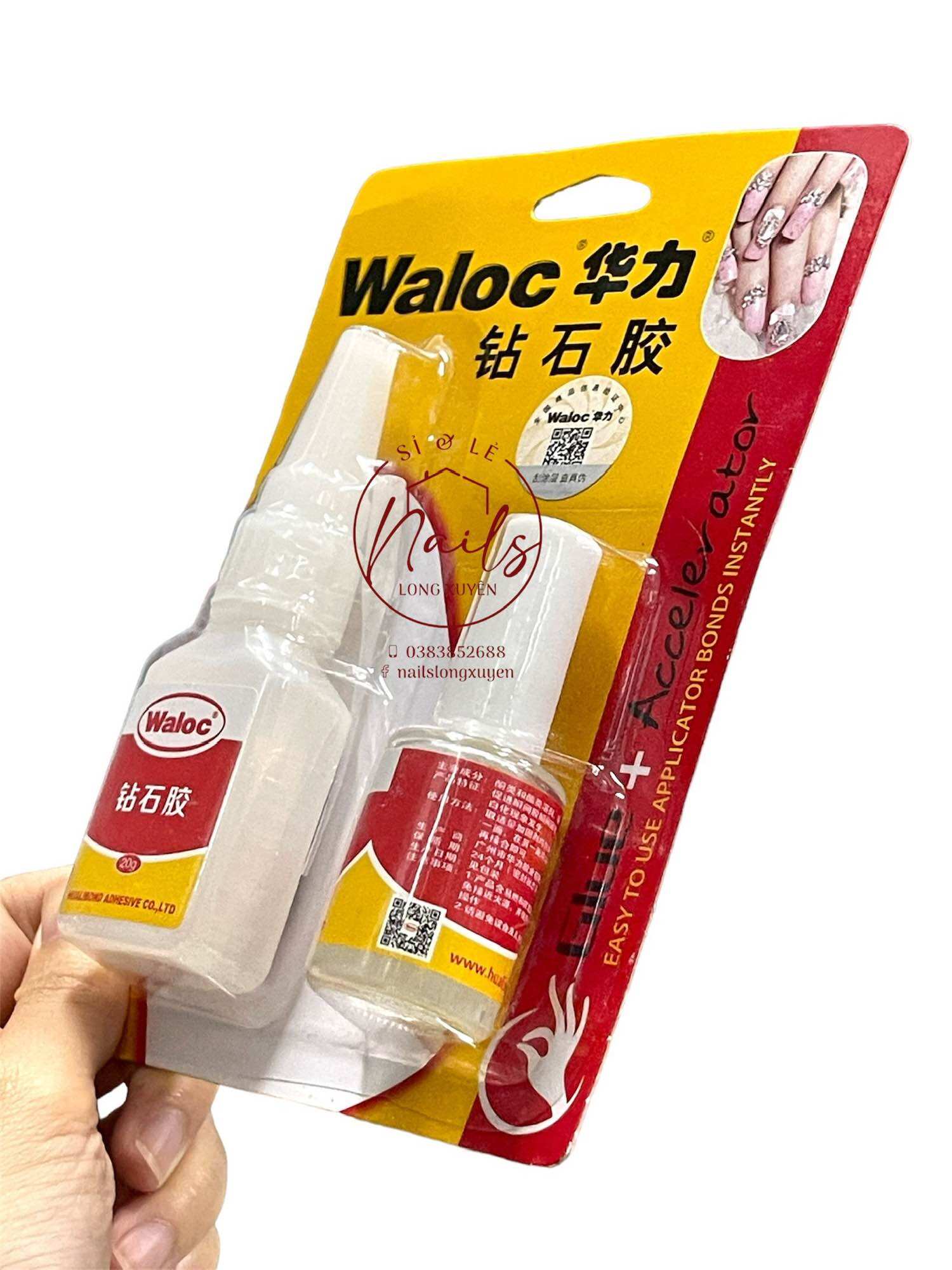 Keo dán móng & đính đá Waloc (Chai)