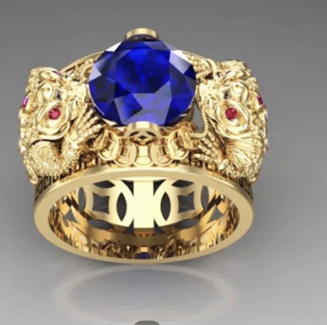 Nhẫn nam đá thạch anh mạ vàng 18k - RM01073