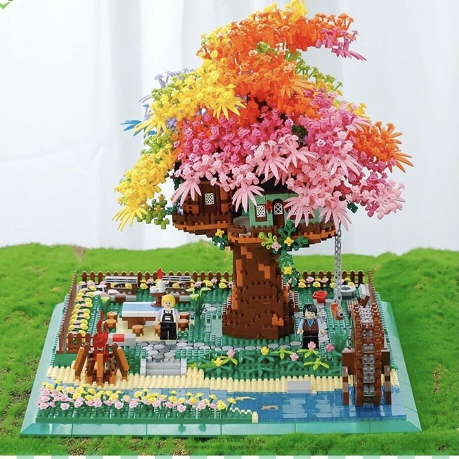 Mô hình lego nhà cây 7 màu