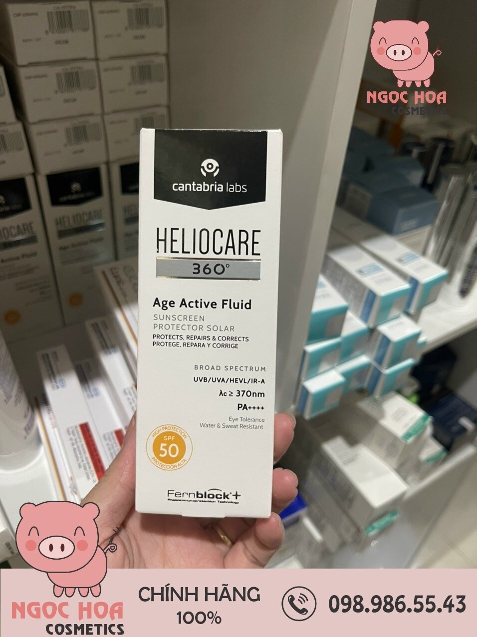Kem chống nắng heliocare age active fluid 50ml