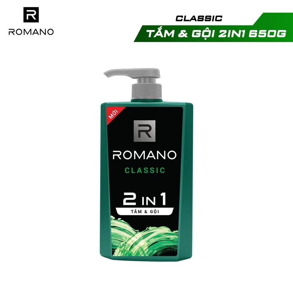 Tắm gội 2 trong 1 romano 650ml