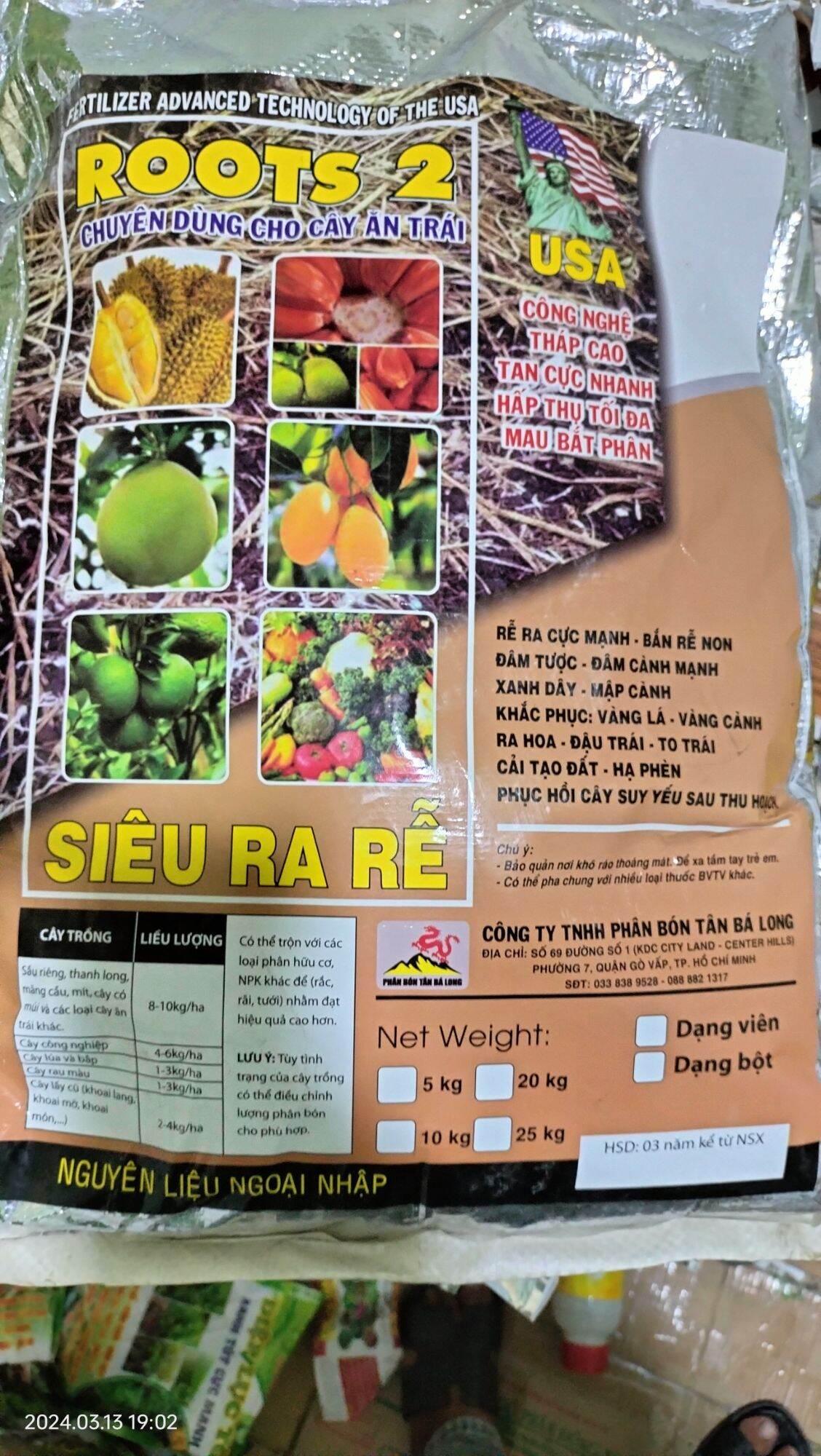 Phân kích rễ, đâm chồi, nảy lộc, đậu trái , lớn trái, bung đọt mạnh, ra rễ cực mạnh
