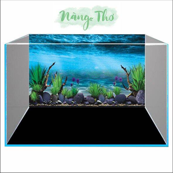 Tranh Hồ Cá 3D_NT_ Sẵn Keo_TẶNG KÈM DỤNG CỤ DÁN TRANH