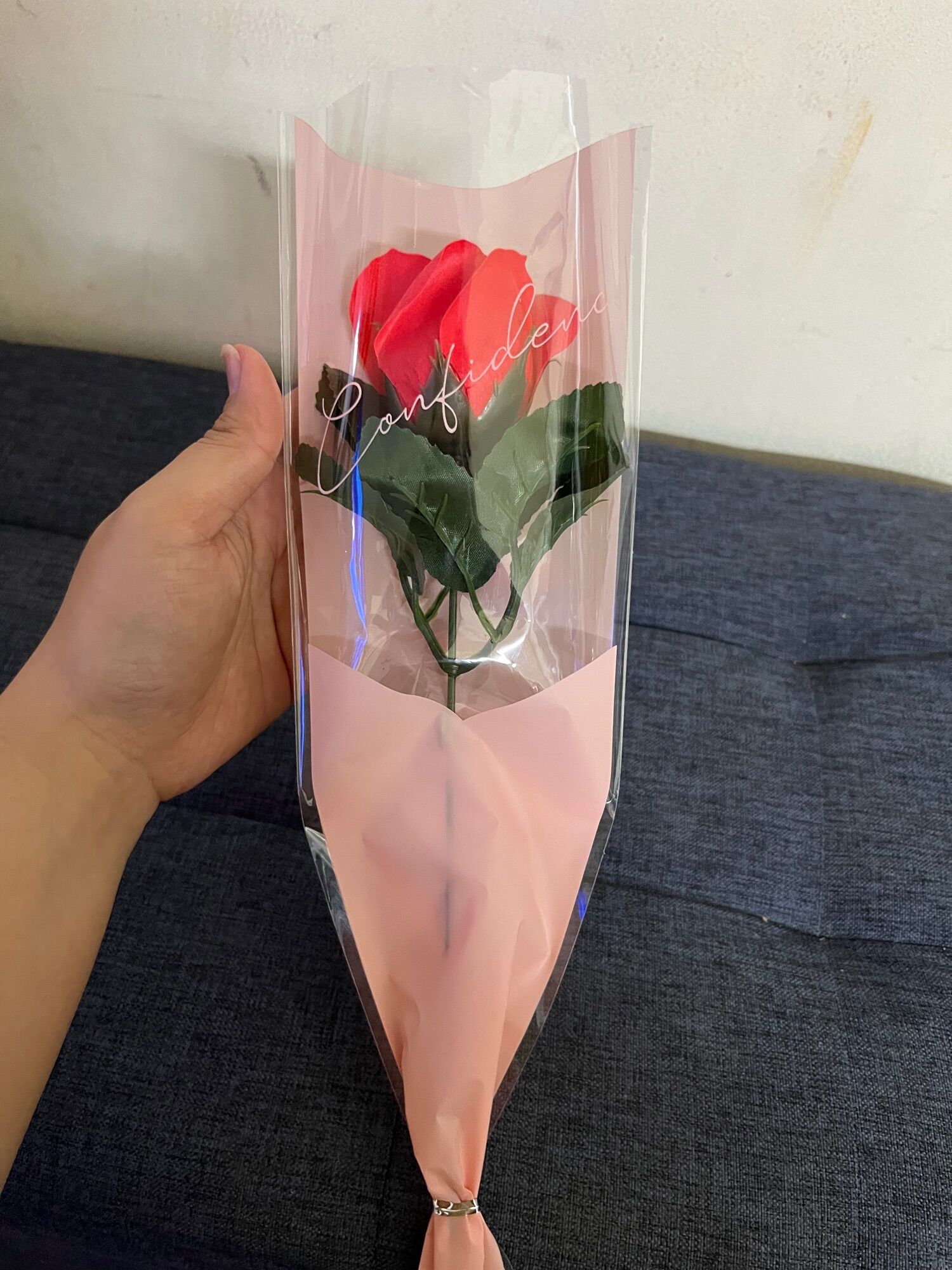 Hoa Hồng Sáp Kim Tuyến 1 bông quà tặng