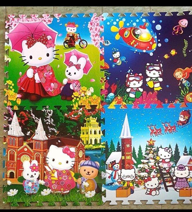 Combo 4 tấm thảm xốp 3D 60x60x1cm