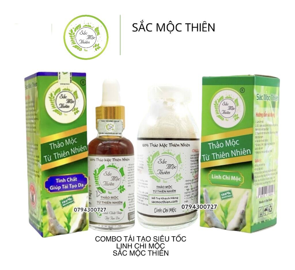 Combo cao cấp sắc mộc thiên - cải thiện mụn, thâm, nám tàn nhang, sẹo rỗ