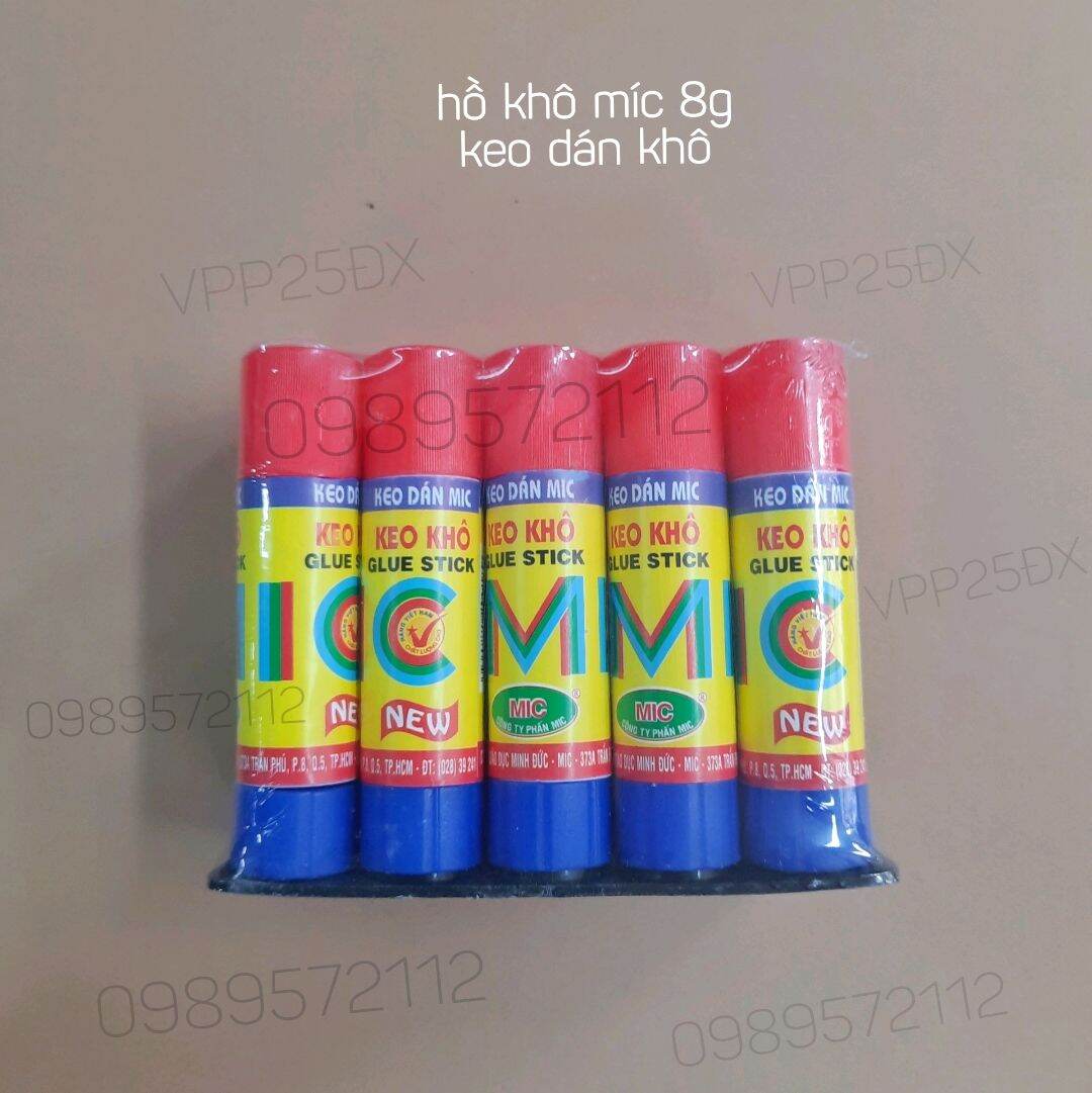 Hồ khô mic 8g-keo dán giấy mic (10 lọ)