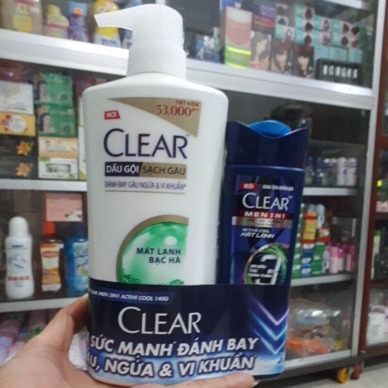 [Hcm]Dầu Gội Sạch Gàu"Clear Bạc Hà"650G Khuyến Mãi Thêm Chai Nhỏ