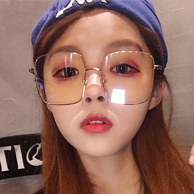 Kính Mắt Chống Bức Xạ Kính Không Độ Cho Nữ Gọng Lớn Gọng Kính Mắt Máy Tính