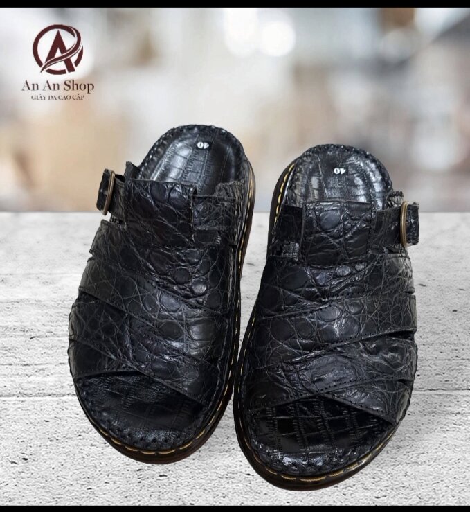 Doctor Men's Slippers in Genuine Crocodile Leather
