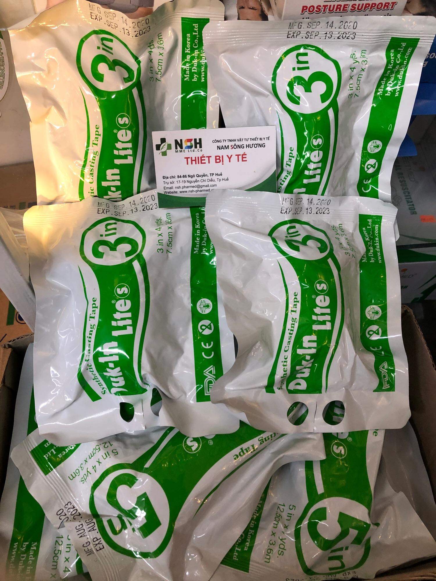 BĂNG BỘT BÓ SỢI THỦY TINH HÀN QUỐC Bột bó thuỷ tinh 3in HÀN QUỐC băng chỉnh hình cố định thủy tinh 3in băng bó bột cho người gãy xương Hàn quốc 7.5cm x 3.6m