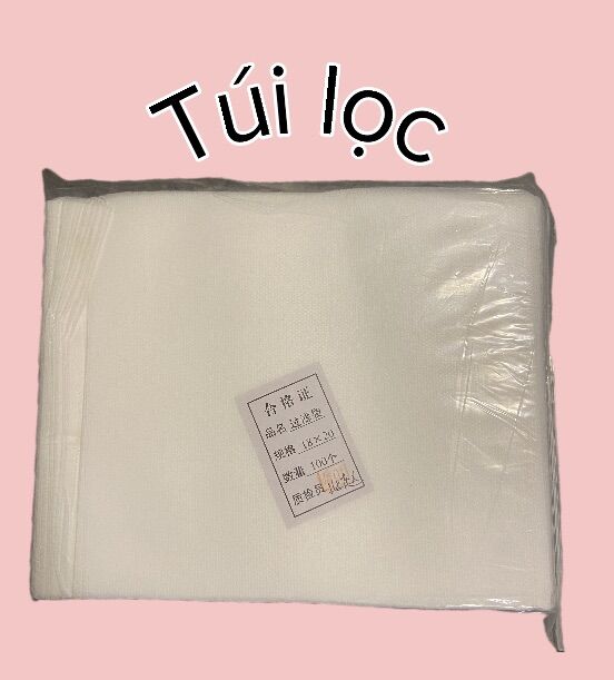 Combo 100 Túi Lọc Dây Rút - Túi lọc loại 18x20cm dùng nấu nước sâm/sữa hạt - Túi lọc vải không dệt đa năng