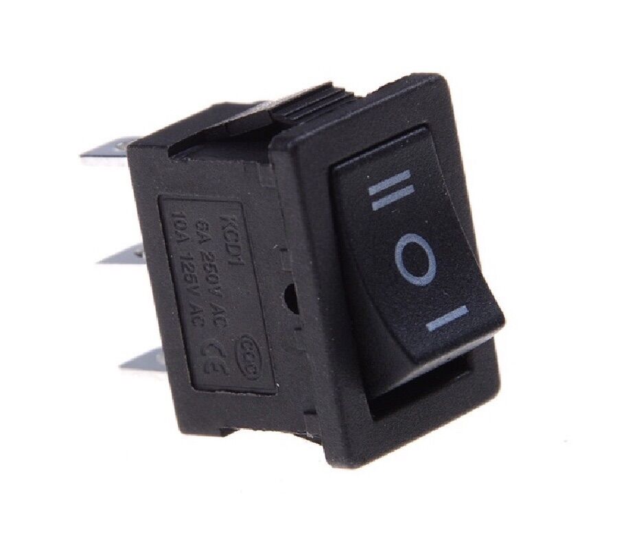Công tắc bập bênh mini 3 chấu ac 6a / 250v- 10a / 125v