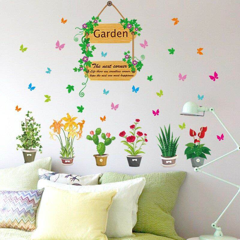 Decal dán tường khu vườn garden