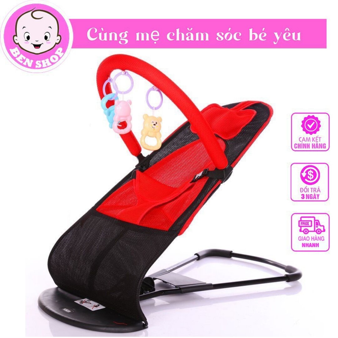 [HÀNG CHUẨN LOẠI 1] Ghế Rung Nhún Cho Bé/Ghế Nằm Nhún Đa Năng Kèm Đồ Chơi Lục Lạc