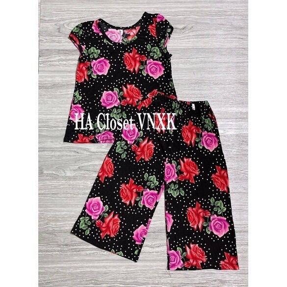 Đồ Bộ Thun Tằm Ý Ống Rộng Mặc Nhà(size:40-55ky)