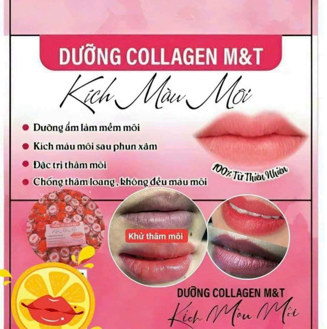 DƯỠNG MÔI COLLAGEN M_T - KÍCH MÀU MÔI. Khử thâm môi, dưỡng ẩm mềm môi, kích màu sau phun xăm, đặc  & chống thâm môi