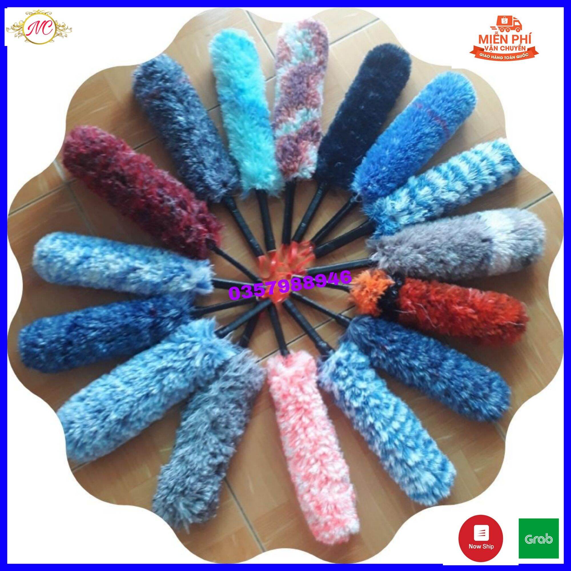 Chổi Phủi Bụi Chổi Quét Bụi Chất liệu bằng chỉ mềm mịn dài 38cm