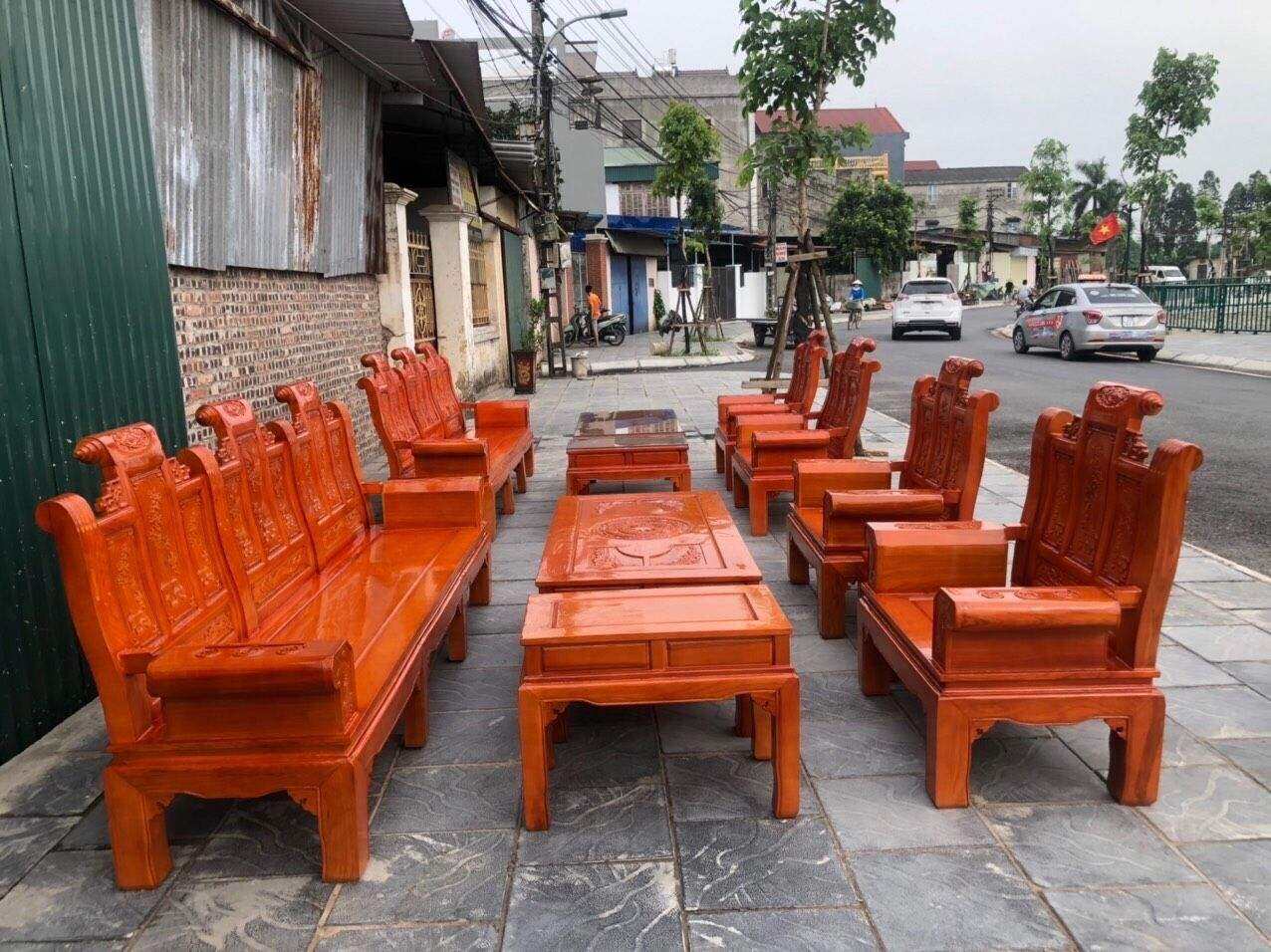 Bộ bàn ghế âu á gỗ sồi nga - Đồ Gỗ Minh Tâm