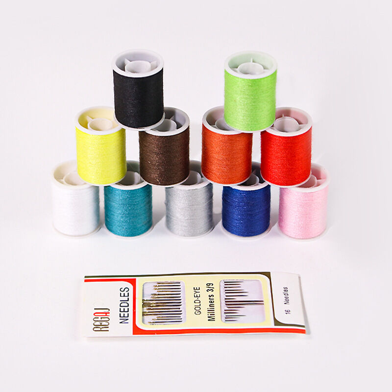 Hộp Chỉ Thêu 11 Màu Chất Lượng Cao Bộ Kim Chỉ May Tay Bóng Mượt Dành Cho May Tại Nhà