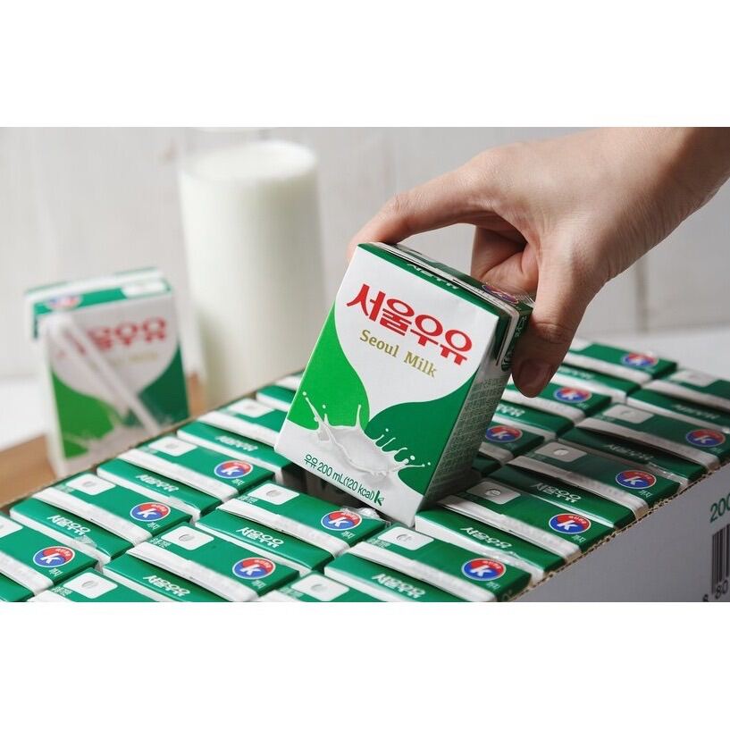 Sữa tươi cho bé sữa tiệt trùng hàn quốc 200ml SEOUL MILK quốc dân