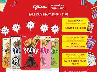 Combo 10 hộp bánh que phủ kem nhiều vị glico pocky