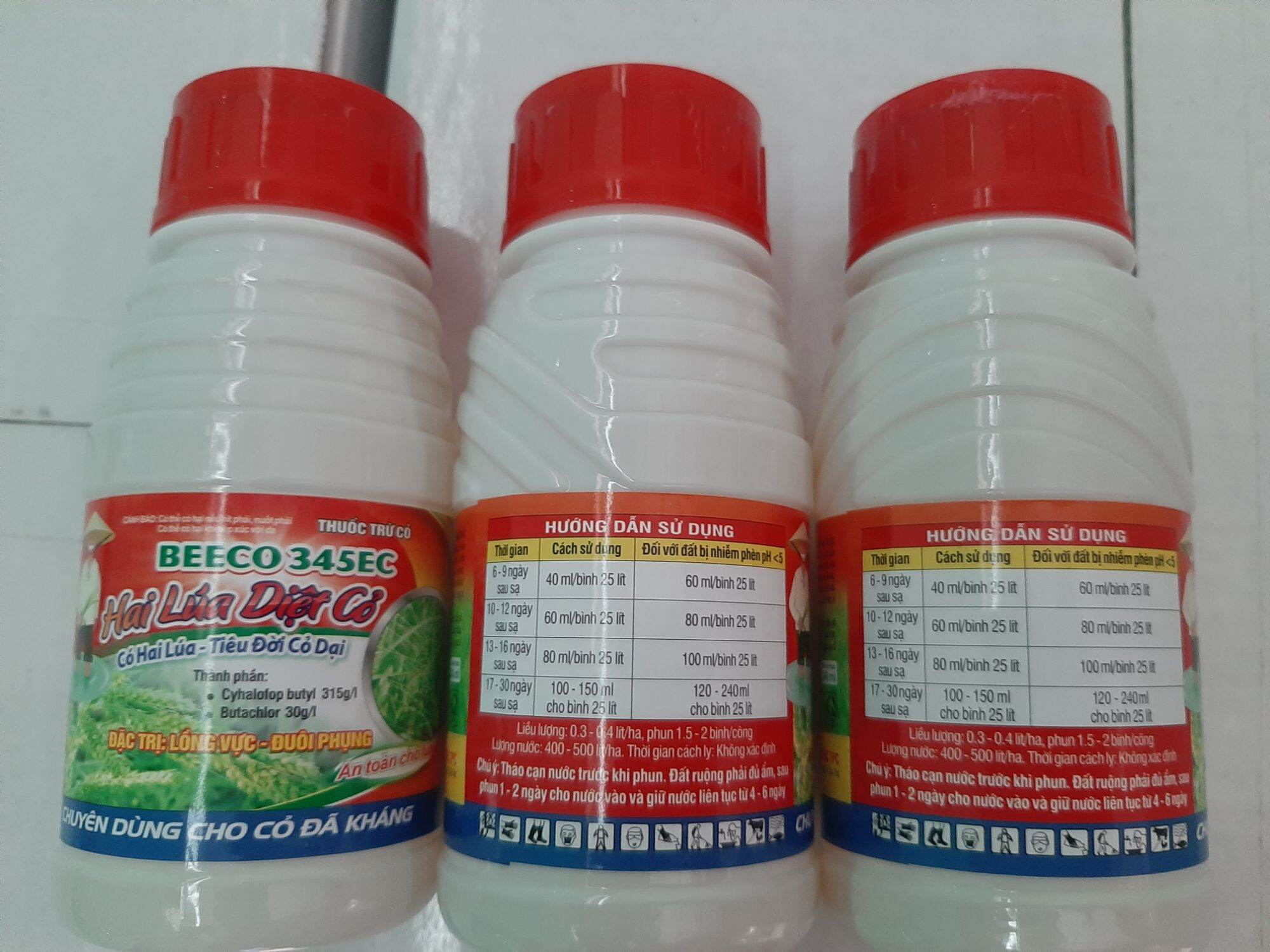 Beeco 345, Hai lúa diệt cỏ 240ml: trừ cỏ lồng vực, cỏ đuôi phụng