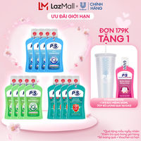Bộ 4 Nước súc miệng P/S Chuyên gia kháng khuẩn 500ml giúp kháng khuẩn 99.9% chỉ sau 30 giây