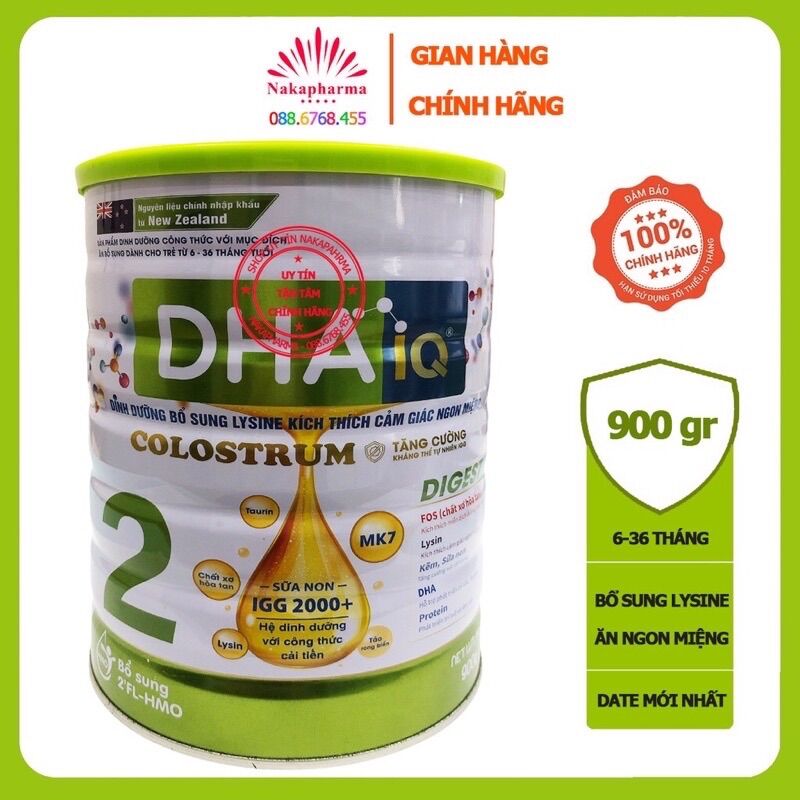 Sữa DHA IQ số 2 từ 6-36th 900g date mới