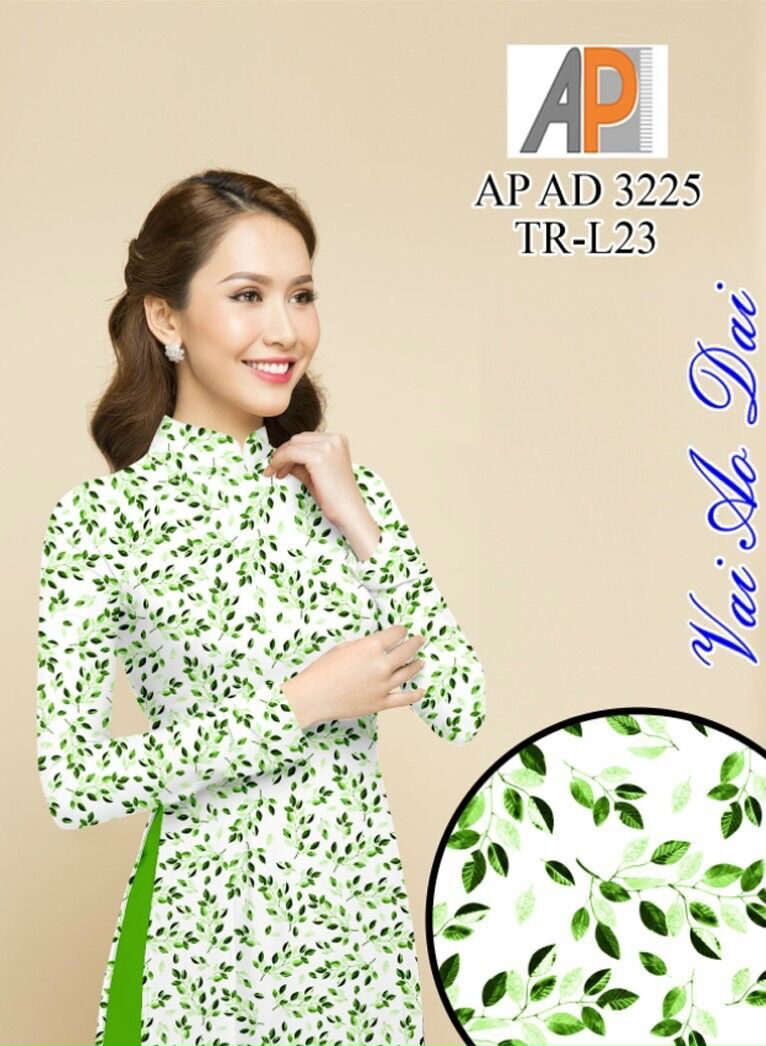 Set vải may áo dài hoa đều