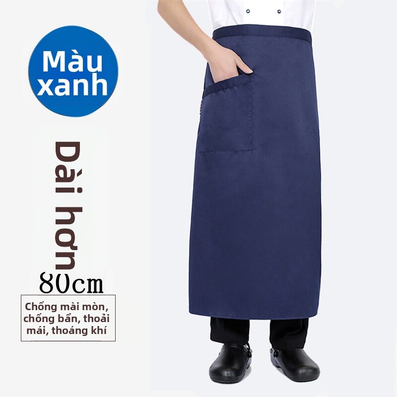 White Chef Apron Half-length Kitchen Workwear Mens Waist Apron Waterproof Logo Non-slip Chef Coat Re