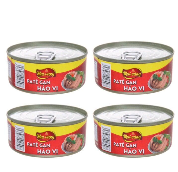 Combo 4 lon pate gan hảo vị vissan date 2027 150g