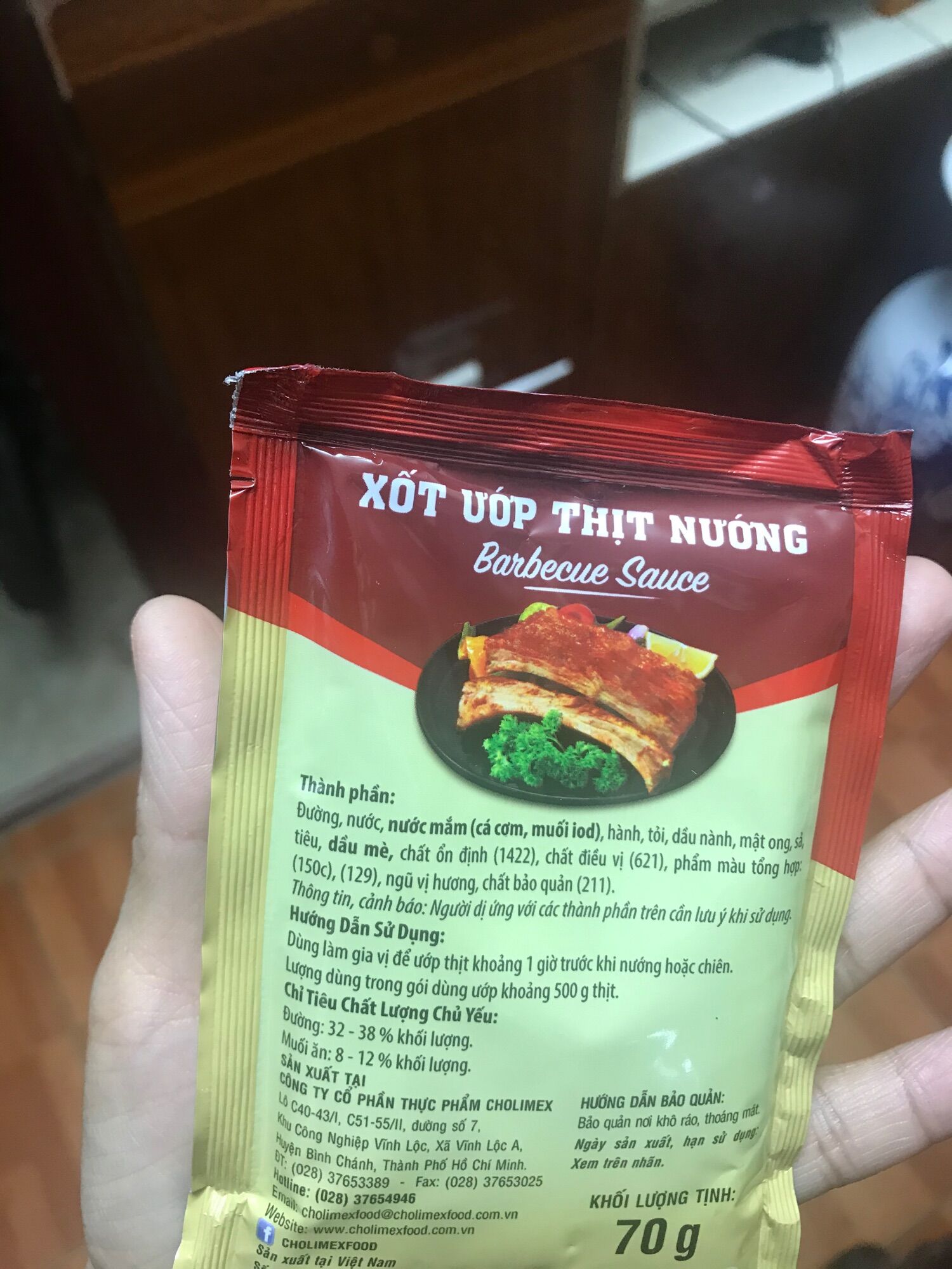 Sốt ướp thịt nướng cholimex 70gr