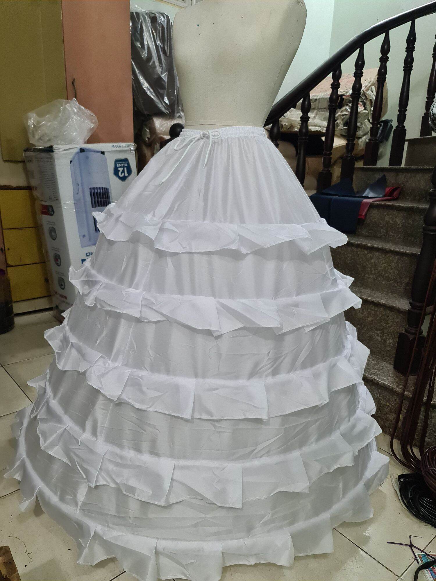 Tùng váy cưới 5 tầng, tùng làm phồng váy, tùng váy cô dâu, tùng gọng thép chịu lực tốt
