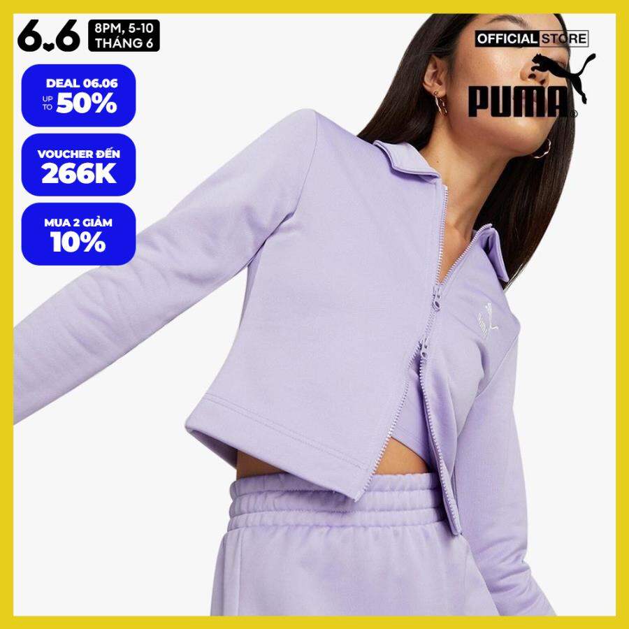 Puma - áo polo nữ tay dài phối zip classics539004-25