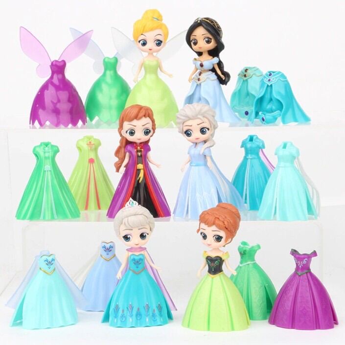 Mô hình 06 búp bê công chúa disney thay váy xinh đẹp - mẫu 04