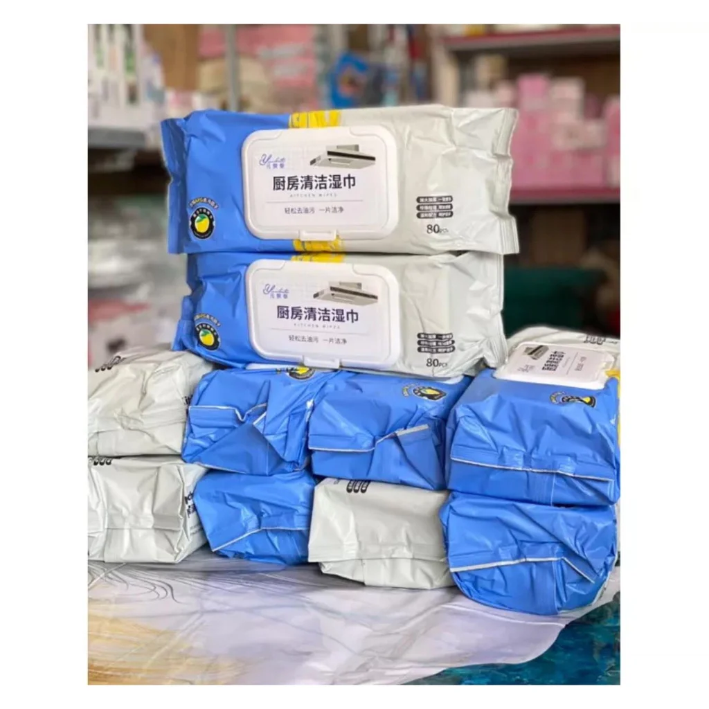 Khăn Uớt Lau Bếp Siêu sạch gói 80 tờ - Khăn lau bếp đa năng