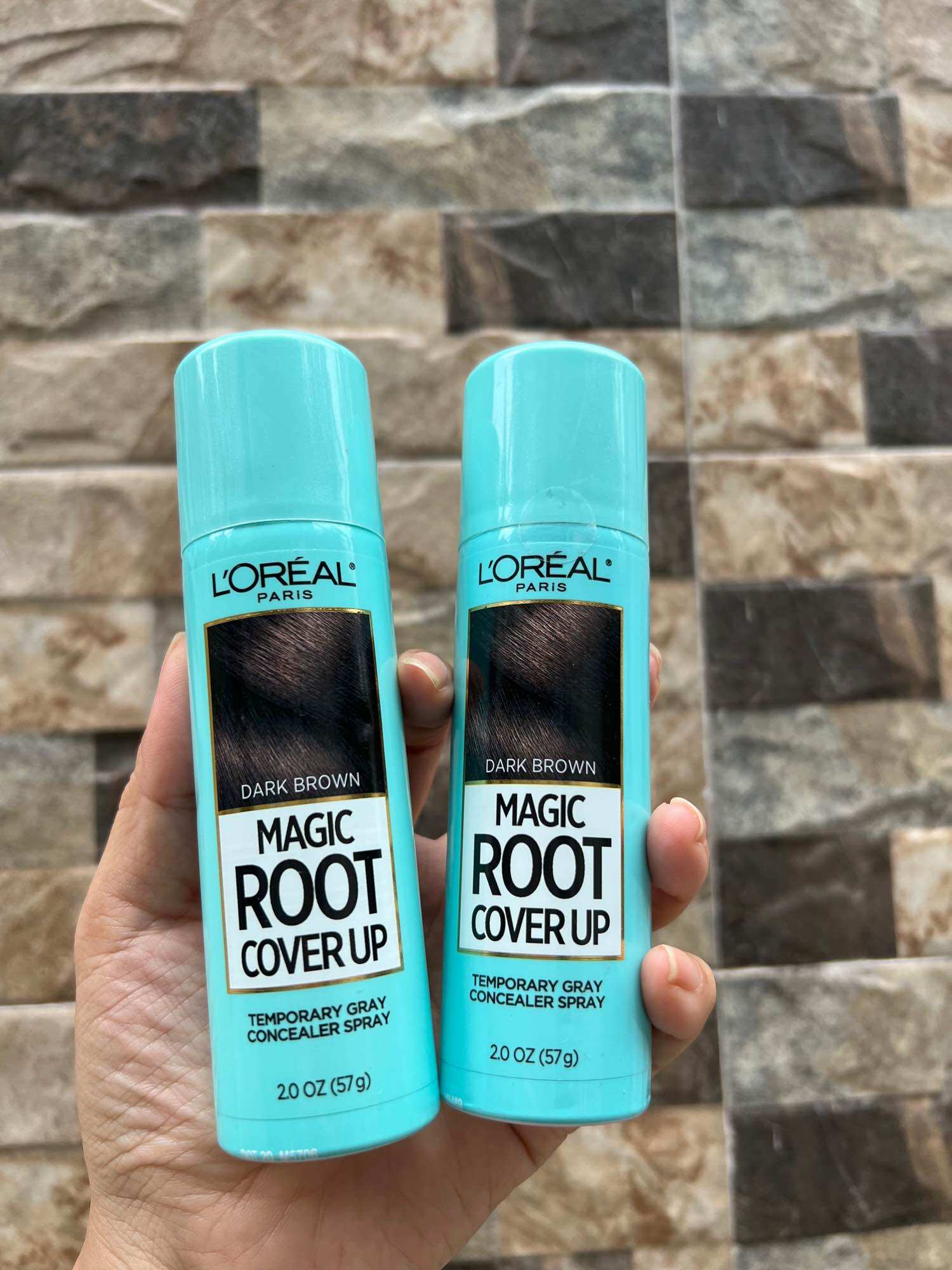 Xịt Nhuộm tóc phủ bạc tạm thời L'Oreal Paris Magic Retouch Temporary Root Concealer Spray - Dark Brown.Nâu đen