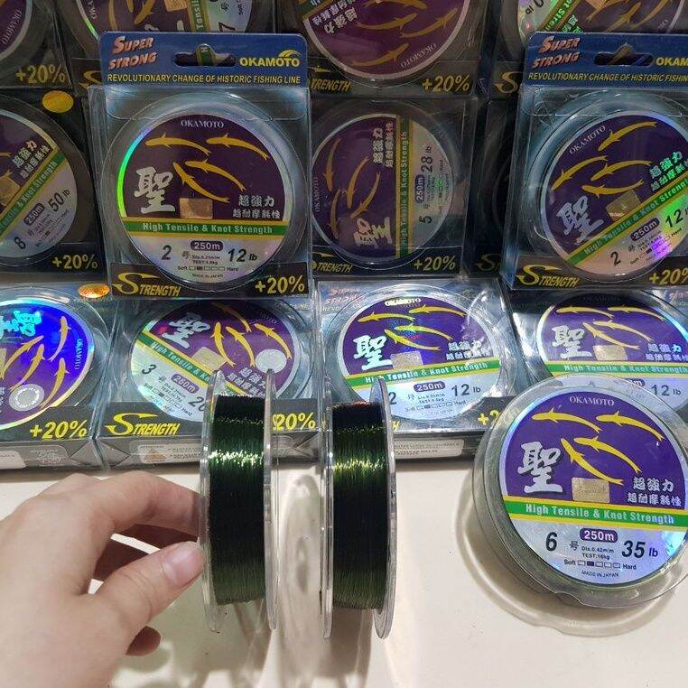 Cước cá cơm 4 con cá  nhật bản OKAMOTO cuộn dài 250m