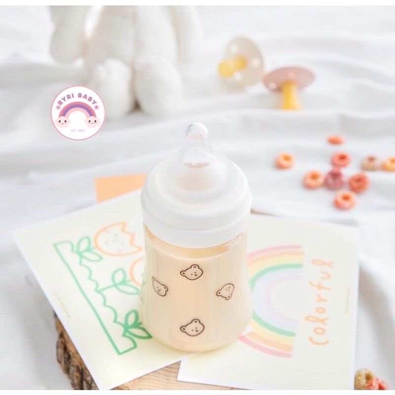 (Có sẵn) BÌNH SỮA GẤU ĐEN DOTTODOT x GROSMIMI