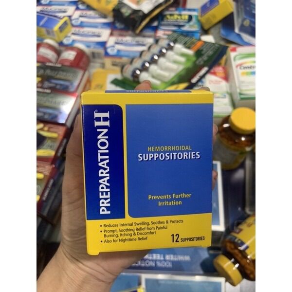 Viên trĩ Preparation H dạng đặt 12 viên Mỹ