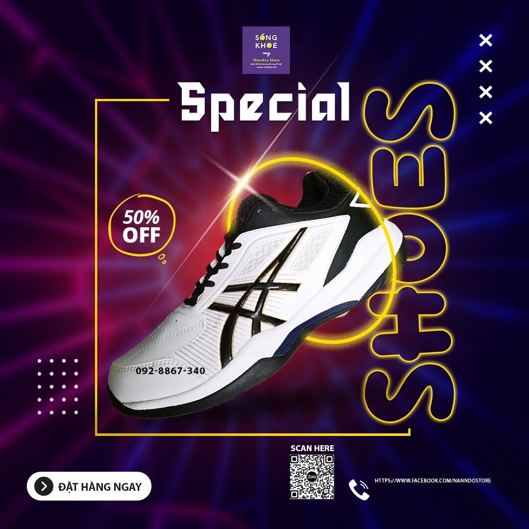 Giày tennis Asic hàng công ty sale mạnh