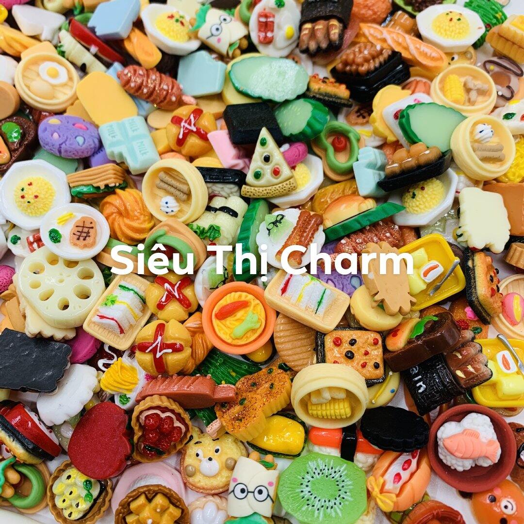 Túi 50/100 charm đồ ăn ngẫu nhiên