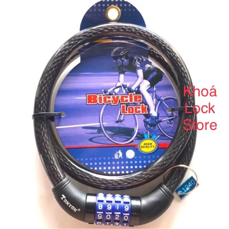Khóa dây cáp 4 số tonyon dày 15mm dài 950mm