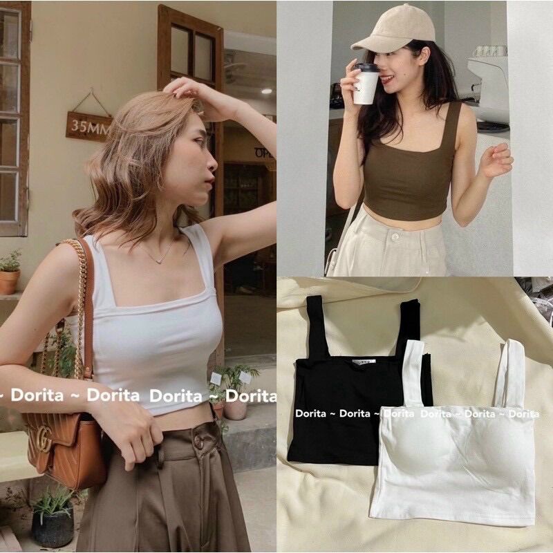 Áo 2 dây bản to có mút ngực