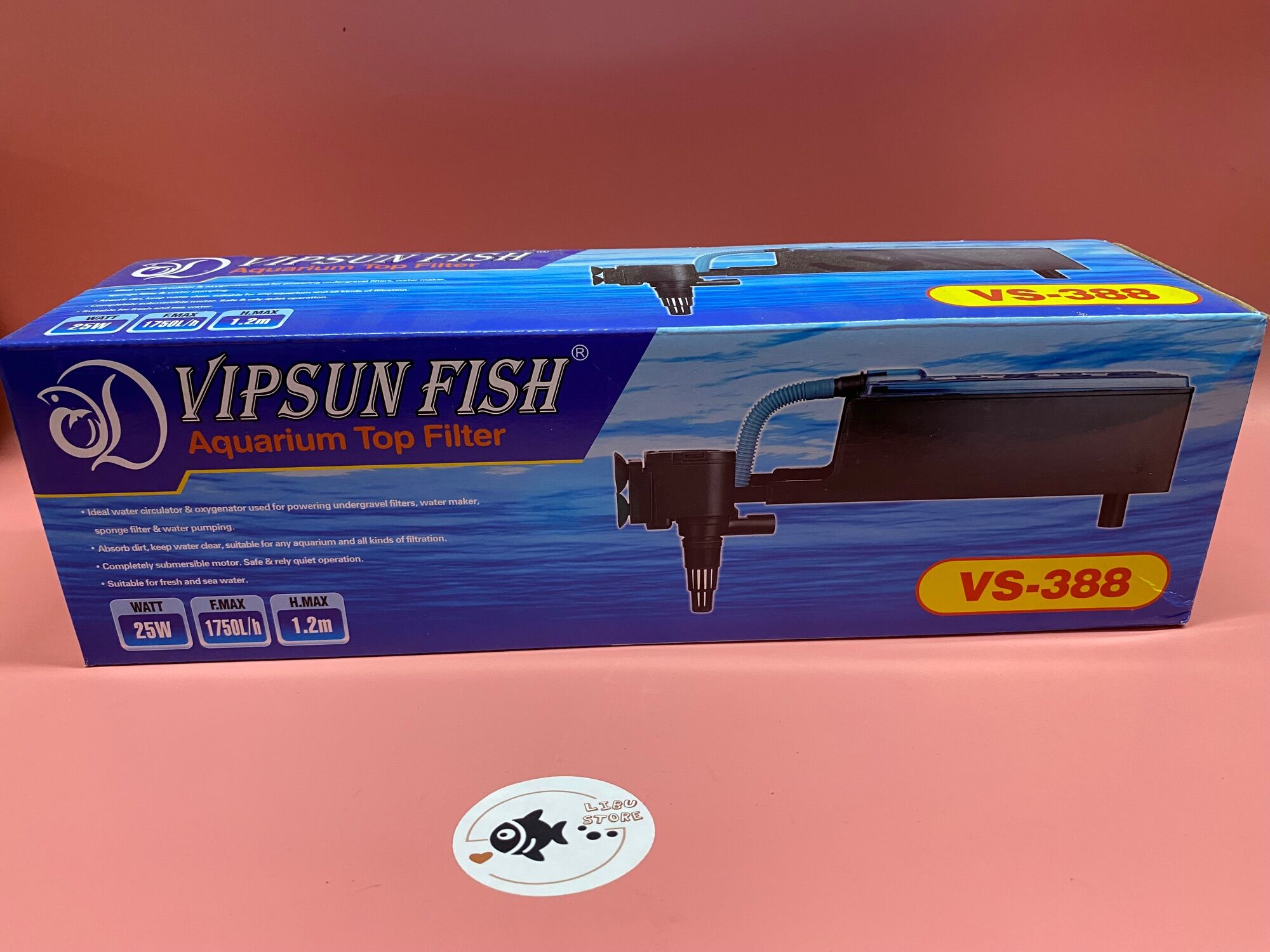 Bộ máy bơm + hộp lọc nước vipsun vs-388 cho hồ cá cảnh vs388