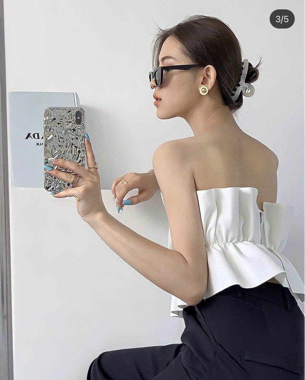 ÁO CROPTOP NHÚN EO SANG TRỌNG