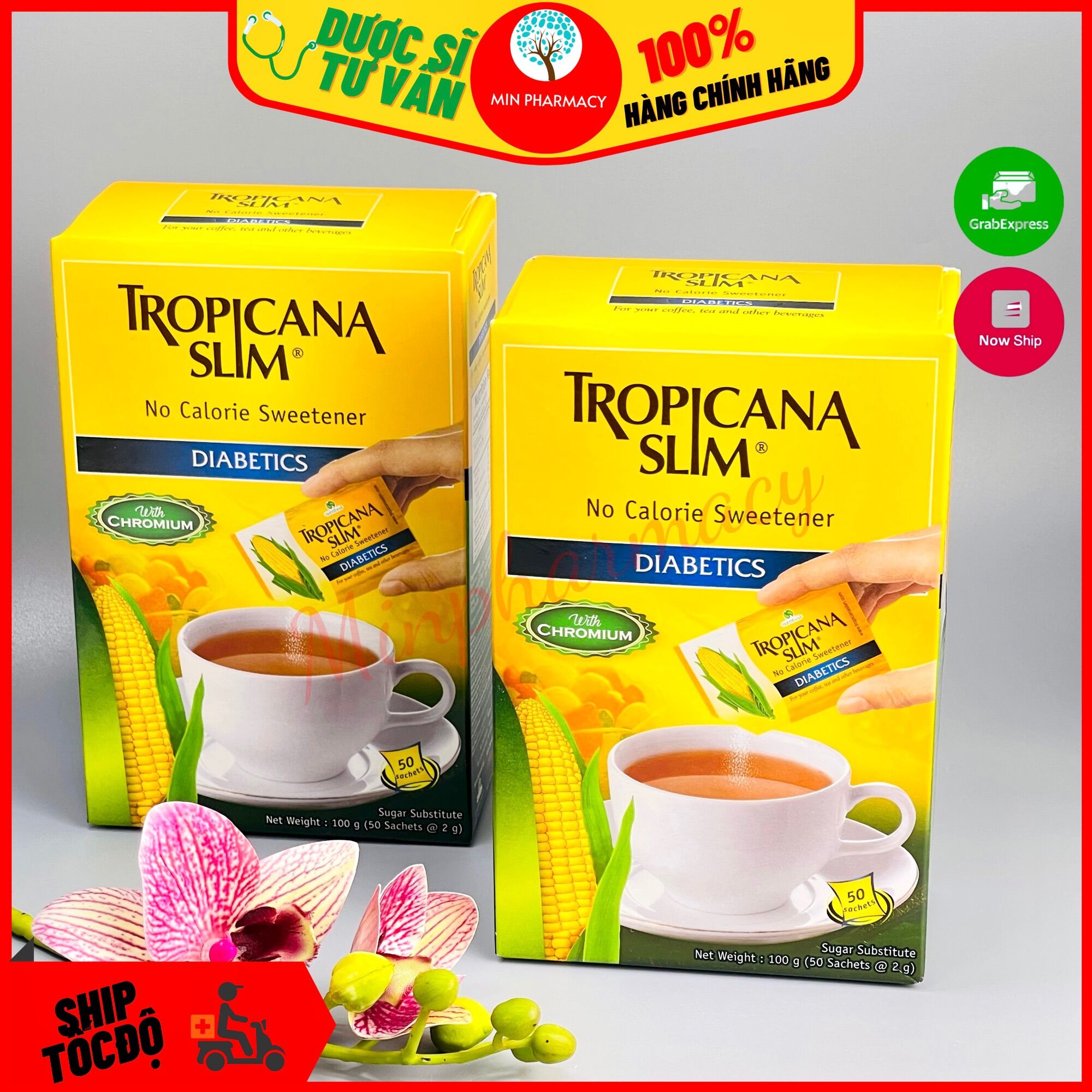 Đường ăn kiêng Tropicana Slim Low Calorie Sweetener Classic (Hộp 50 gói x 2g) - Minpharmacy