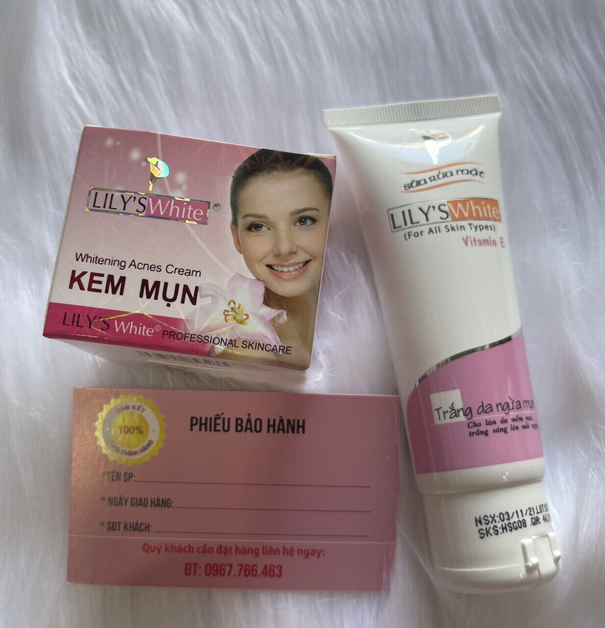 Bộ Đôi Kem Mụn LyLy White Và Sữa Rửa Mặt