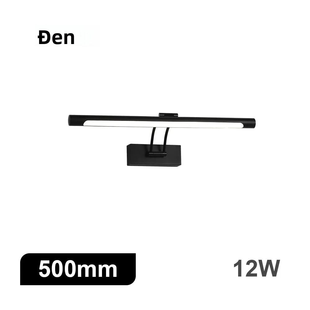 Đèn Tường LED Hiện Đại Màu Đen/bạc Cho Gương Phòng Tắm 80-100cm Đèn Nội Thất AC85-265V Đèn Treo Tường Dài Chiếu Sáng Tranh Ảnh